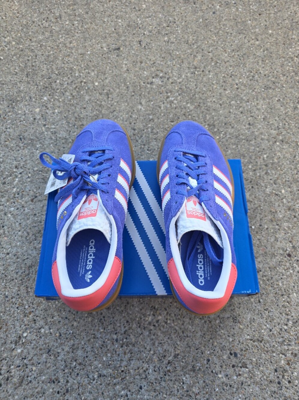 Adidas Kids Gazelle Shoes in Purple with Pink & White youth Girls 6 - Picture 9 of 12